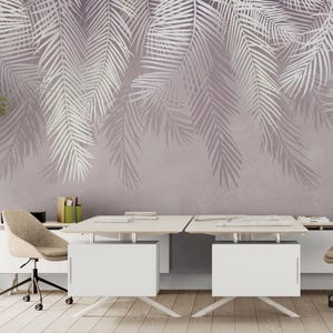 Feather wallpaper mural Neutral pastel wall mural peel and stick Elegant abstract wallpaper Self adhesive bedroom wallpaper Accent wallpaper