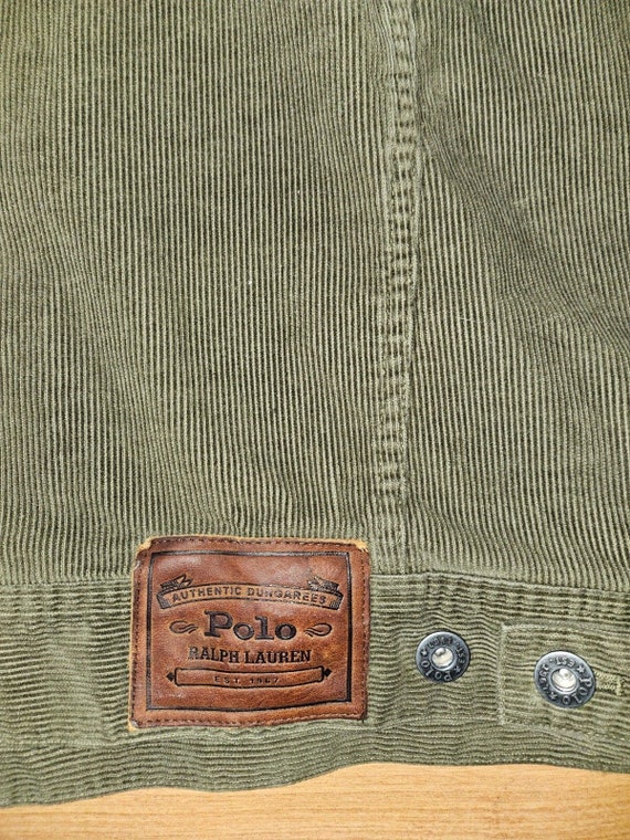 POLO by Ralph Lauren Medium Corduroy Jacket Olive… - image 5
