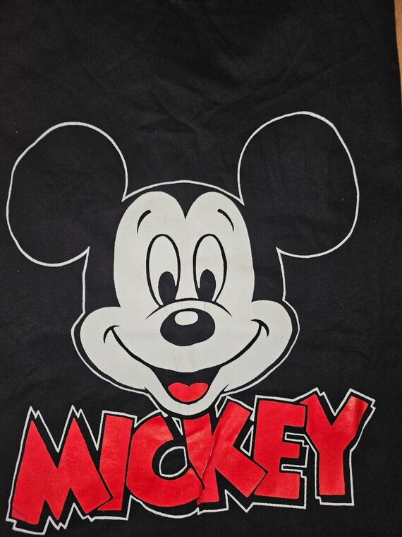 Disney Mickey Mouse Unisex Black T-Shirt 100% Cot… - image 3