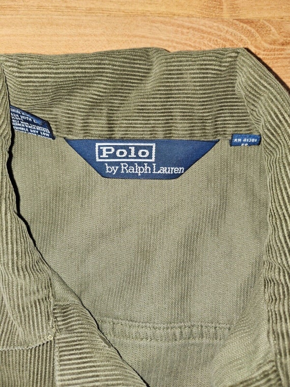 POLO by Ralph Lauren Medium Corduroy Jacket Olive… - image 3