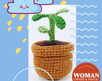 Handmade Crochet Potted Plant - Adorable Home Decor Accent - Perfect Gift Idea EASY!