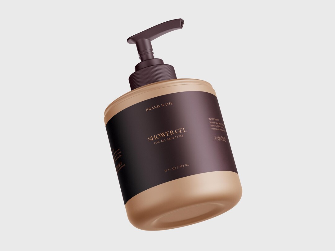 Bath and Body Labels Canva Template | Body Wash Label, Soap Bottle ...