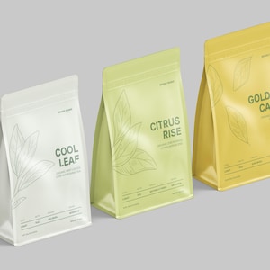 Kit de rótulos para chá de ervas para impressão – rótulos de camomila, hibisco e hortelã com guia de infusão e adesivos de vedação – modelos de embalagem de chá faça você mesmo