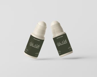 Christmas Roller-Bottle Labels, Mini Perfume Labels, Essential Oil Rollerball Label Template Canva, Perfume Sample Label, 10ml Bottle Labels