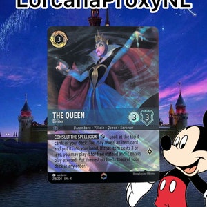 The Queen - Diviner / Ursula's Return / 218/204 / PROXY Lorcana card(s)