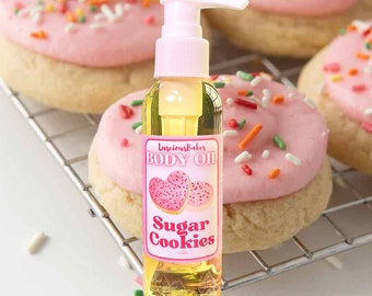 Moisturizing Scented Body Oil - Sugar Cookie, Gingerbread, Coffee Cake, Glazed Churro