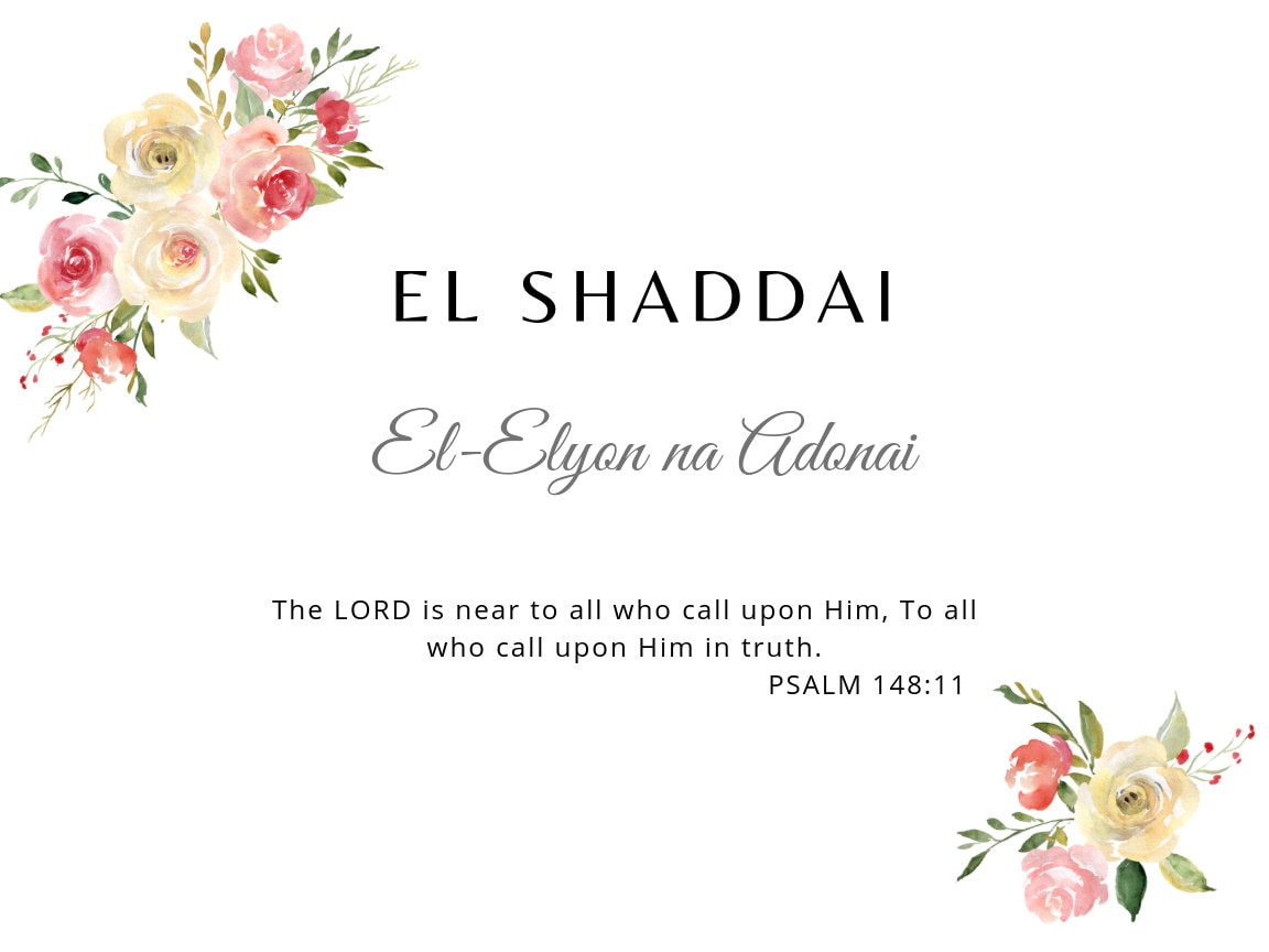 Printable El-shaddai Scripture , Printable Bible Verse,bedroom Print ...