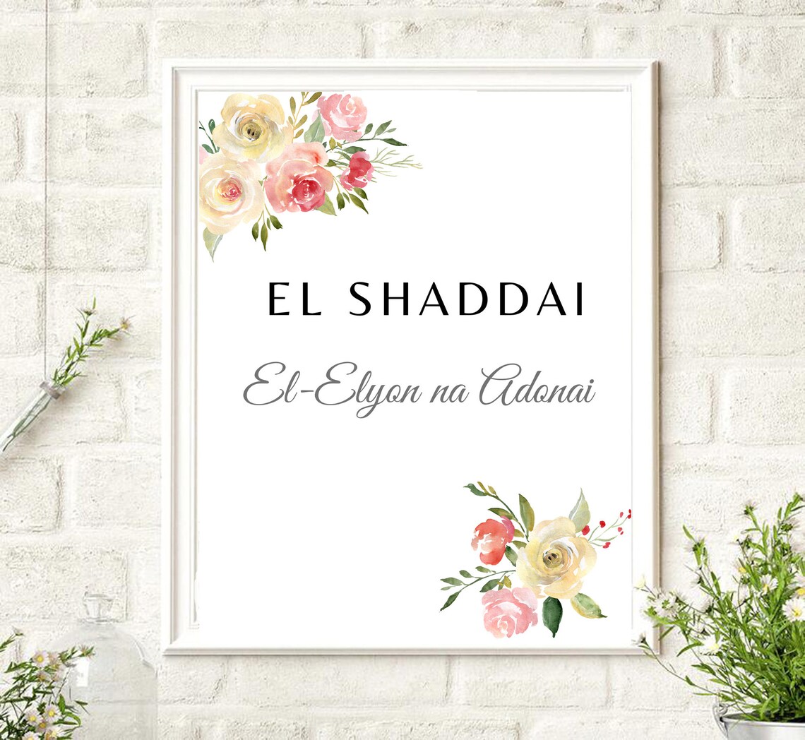 Printable El-shaddai Scripture Printable Bible Versebedroom | Etsy