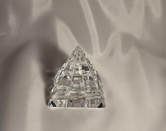 Waterford Crystal pyramid paperweight