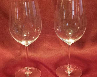 Pair of Riedel Sommeliers Crystal Bordeaux Grand Cru wine glasses