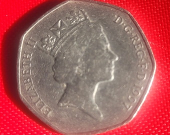 1997年英国プルーフ50ペンス硬貨 - エリザベス2世女王 - 初年度発行