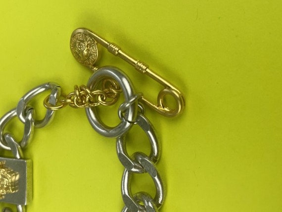 Vintage Versace Gold Plated Chain Bracelet, Luxur… - image 3