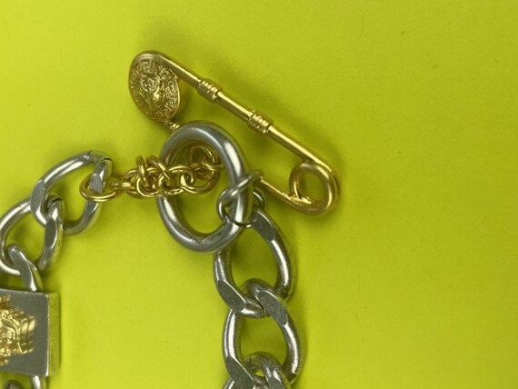 Vintage Versace Gold Plated Chain Bracelet, Luxur… - image 4