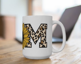 Mom sunflower print Ceramic Mug 15oz