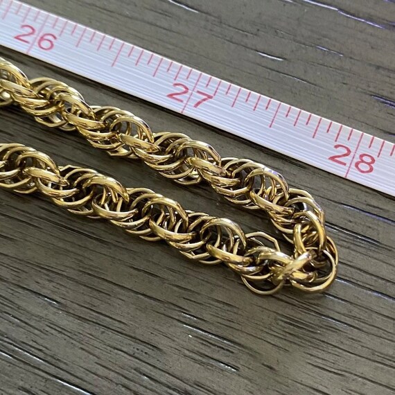 Monet Gold Tone Long Chain Vintage Necklace - image 8