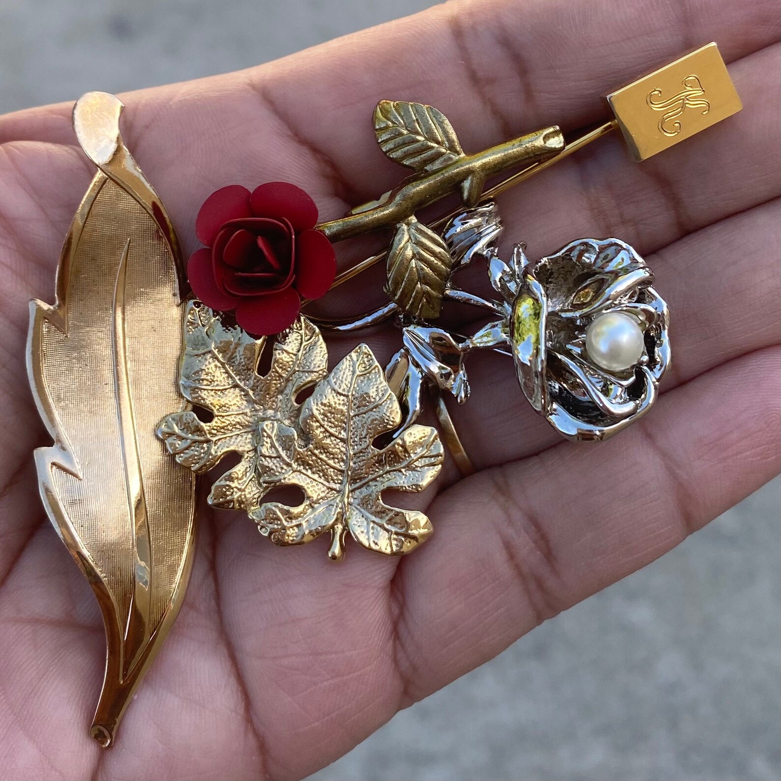 Vintage Brooch Lot Brooch Lot Lot of 5 Brooches and Pin Etsy