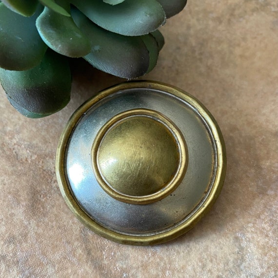 Vintage Marjorie Baer Circle Brutalist Brooch, Wom