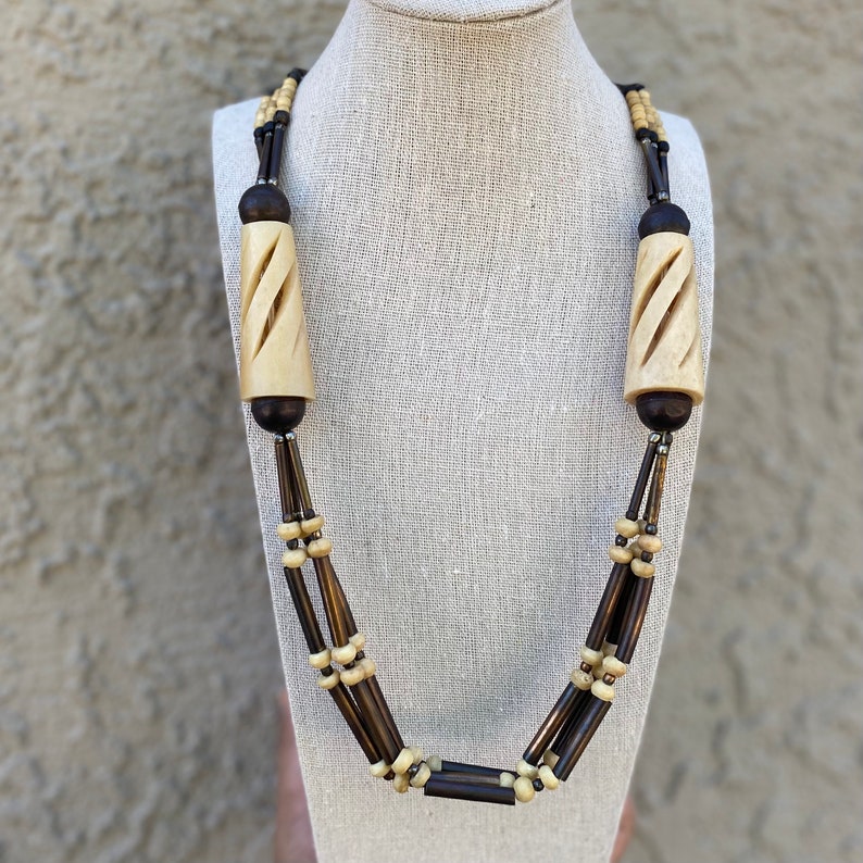 Radiant Vintage Bone Necklace