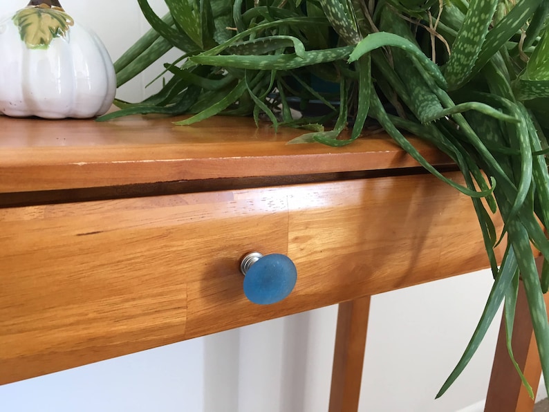 Sea Glass Drawer Pulls Aqua Teal Blue Seaglass Inspired Etsy