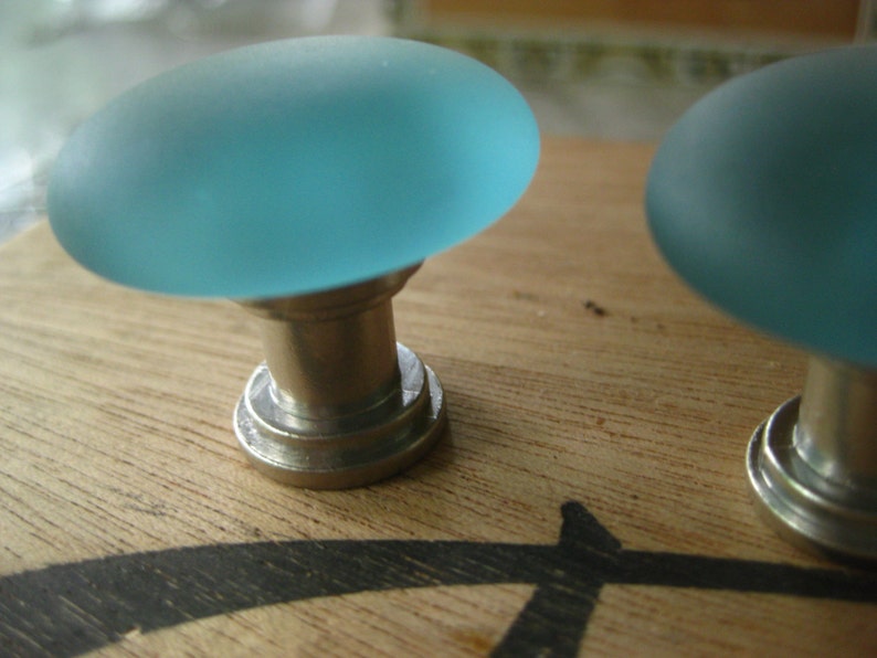 Sea Glass Drawer Pulls Aqua Teal Blue Seaglass Inspired Etsy