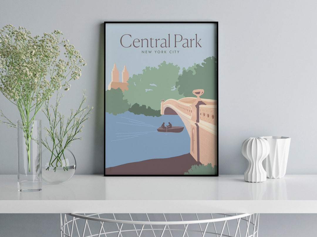Central Park | New York City | Travel Poster - Etsy