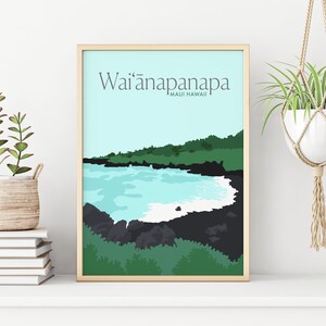 Wai&#39;anapanapa State Park  | Maui Hawaii | Travel Poster