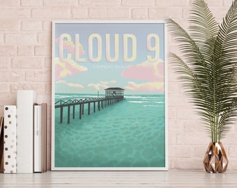 Nuvem 9 Siargao | Filipinas | Cartaz de viagem