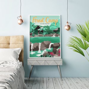 Forest Camp | Philippines Travel Poster