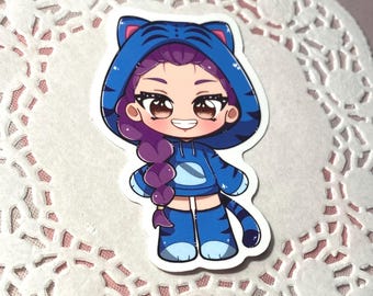 KPOP Demon Hunters Rumi Derpy Glossy Sticker