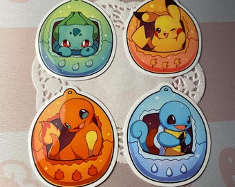 Pokémon tamagotchi Vinyl Glossy Stickers