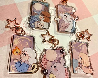 Ghibli Acrylic Epoxy Double Sided Panel Keychains