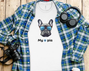 Grappige hond bijziendheid T-shirt aangepaste hond T-shirt, Unisex T-shirt, gepersonaliseerde geschenken, grappige T-shirts, hond grafische Tee grappige hond beste tee huisdier T-shirt