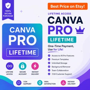 Dożywotni dostęp do Canva Pro | Nieograniczone funkcje projektowania i szablony