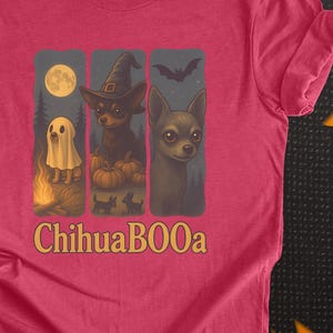 Chihuahua Halloween Shirt, Chiwawa Witch Dog T-Shirt, Fall Doggie Tee, Gift for Chihuahua Lovers, Dog Mama Witchy Dog, Funny Dog Lover