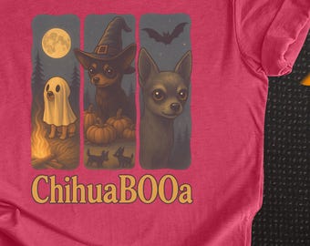 Chihuahua Halloween Shirt, Chiwawa Witch Dog T-Shirt, Fall Doggie Tee, Gift for Chihuahua Lovers, Dog Mama Witchy Dog, Funny Dog Lover