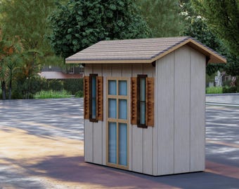 DIY Building Plans for 12'x6' Storage Shed - 32 Sheets, Tools & Materials List, Step by Step Instructions