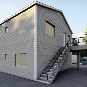 30'x30' duplexwoningplattegronden met twee verdiepingen - 2 eenheden, elk 2 slaapkamers, uitgebreide blauwdrukken