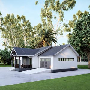 651 Sq Ft 1-bedroom Home Plans With Attached Garage – Floor Plan