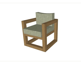 DIY Modern Outdoor Chair Woodworking Plans with Cutlist and Assembly Steps