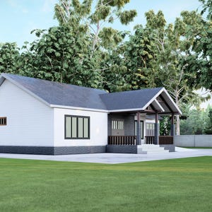 651 Sq Ft 1-bedroom Home Plans With Attached Garage – Floor Plan