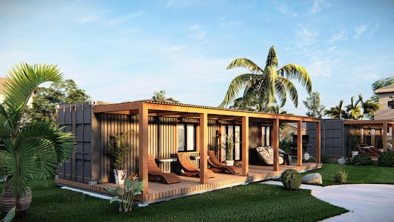 40’ Container Home Building Plans – High-Cube Shipping Container Conversion – Plans with Electrical, Plumbing, HVAC, and Foundation Details
