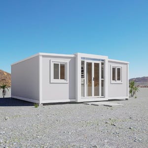 Tiny Home-plattegronden van 400 m² met 2 slaapkamers, woonkamer, keuken, bouwkundige tekeningen en gebruiksplannen