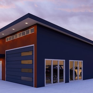 48&#39;x24&#39; Garage or ADU Building Plans – Open Space Layout, Washroom, Detailed Construction & Utility Plans