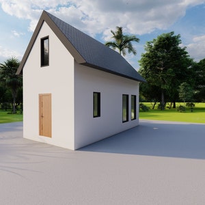 Small House Minimal Lifestyle for 12' x 24' Tiny Home - 288 m² begane grond, met vide erboven