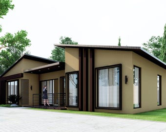 155 sqm Bungalow Plans – 2 Bedrooms, Walk-In Closet, Ensuite, Lounge, Kitchen, Dining, Bath – Plans