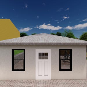 20'x20' kleine ADU-bouwplannen met architectonische, elektrische, sanitaire en HVAC-ontwerpen