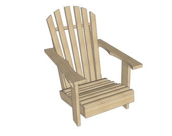 DIY Adirondack Chair Woodworking Plans with Cutlist and Assembly Steps