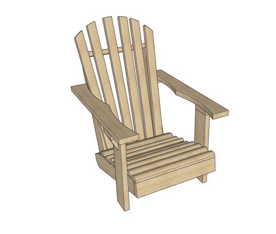 DIY Adirondack Chair Woodworking Plans With Cutlist and Assembly