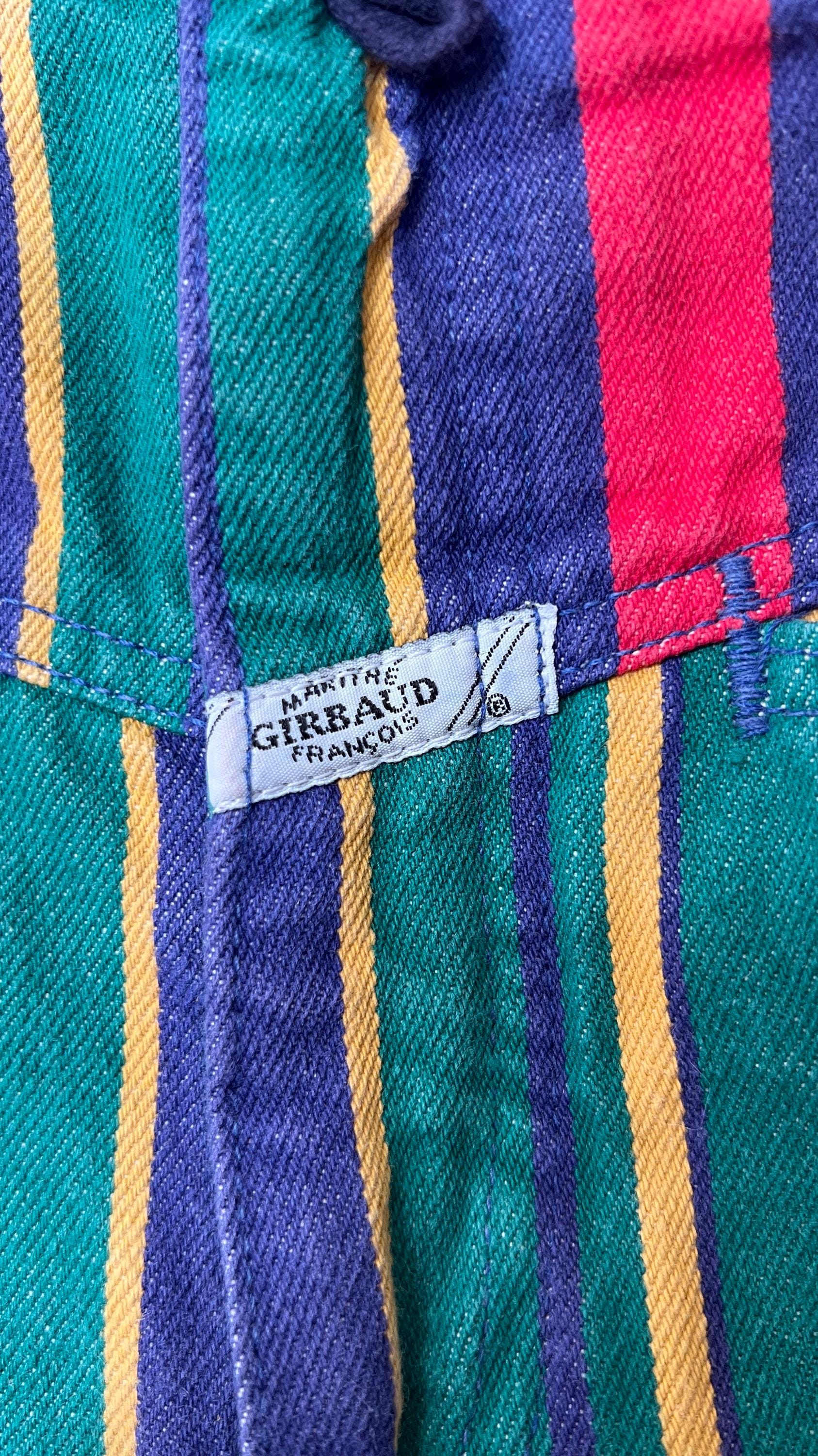Vintage Marithé + François Girbaud Striped Denim Shorts Made in