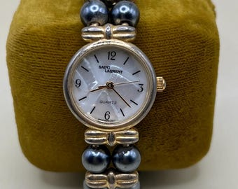 Oscar De La Renta Watch, Chunky Gold Link Bracelet, Green  display picture 3